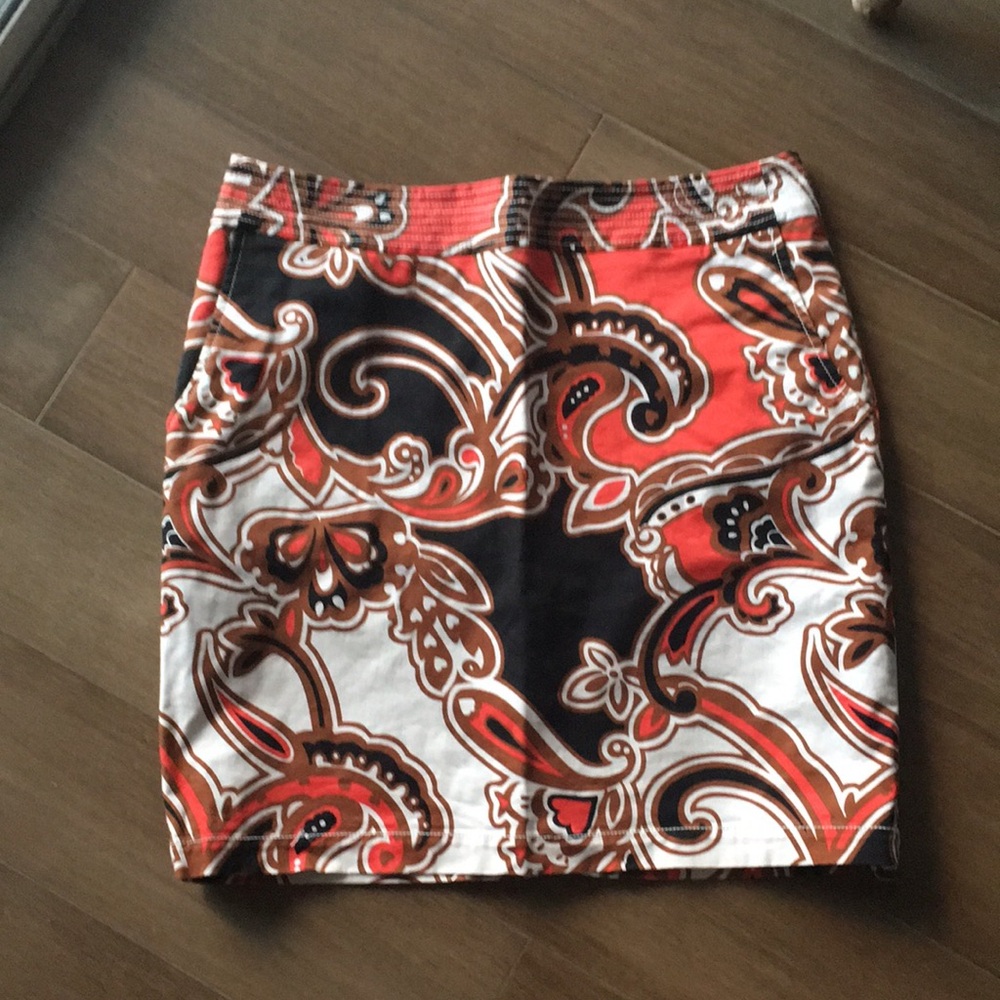 Merona preppy paisley print skirt M 10